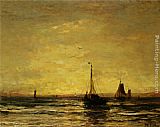 Hendrik Willem Mesdag The Return of the Fleet at Sunset painting